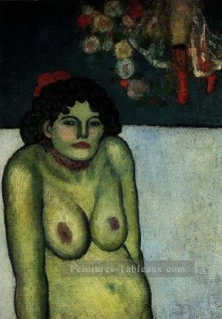  1899 - Femme nue assise 1899 cubiste Pablo Picasso